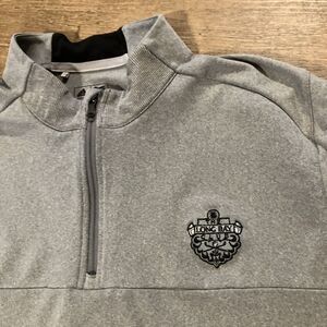 Men's Adidas Golf Long Bay Club 1/4 Zip Vest Sleeveless‎ Grey Size XL